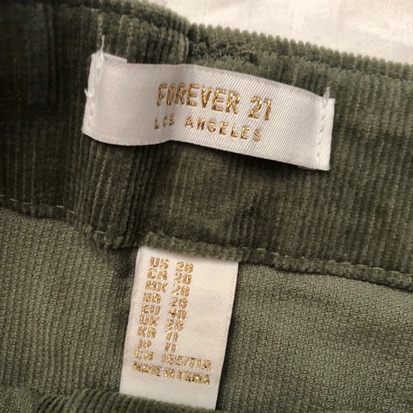 Forever 21 Olive Green Corduroy Skirt - Picture 4 of 5